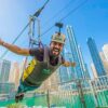Xline Dubai Marina zipline adventure over the city.